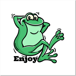 green frog ejoy Posters and Art